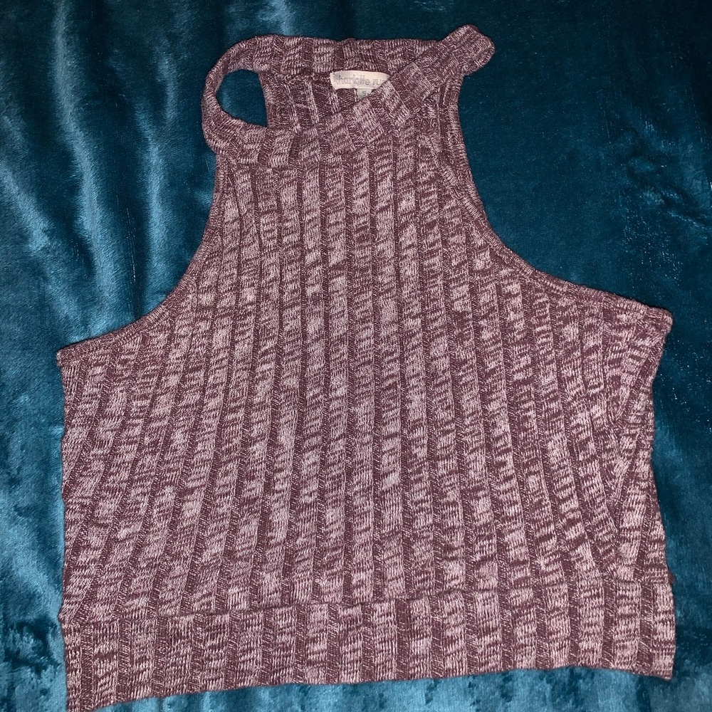 Maroon Racer Back Crop Top